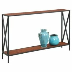 Tucson Console Table Black/Cherry - Breighton Home