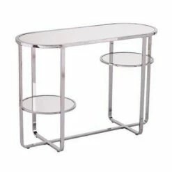 Malissa Mirrored Console Table with Storage Silver - Aiden Lane -Console Tables Sales unnamed file 2005