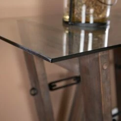 Vicar Reclaimed Wood Console Table Brown/Black - Aiden Lane