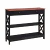 Oxford 1 Drawer Console Table Cherry/Black - Breighton Home -Console Tables Sales unnamed file 2039