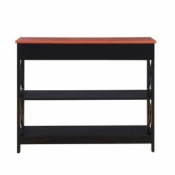 Oxford 1 Drawer Console Table Cherry/Black - Breighton Home 7 Oxford 1 Drawer Console Table Cherry/Black - Breighton Home -Console Tables Sales unnamed file 2040