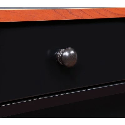 Oxford 1 Drawer Console Table Cherry/Black - Breighton Home 6 Oxford 1 Drawer Console Table Cherry/Black - Breighton Home - Image 4