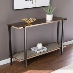 Carswaf Console Table with Mirrored Top Champagne - Aiden Lane -Console Tables Sales unnamed file 2047