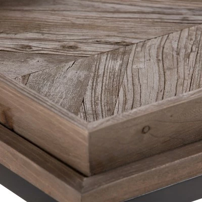 50" Poulton Solid Aged Elm Wood Console Table Distressed Natural Elm - WyndenHall 6 50" Poulton Solid Aged Elm Wood Console Table Distressed Natural Elm - WyndenHall - Image 4