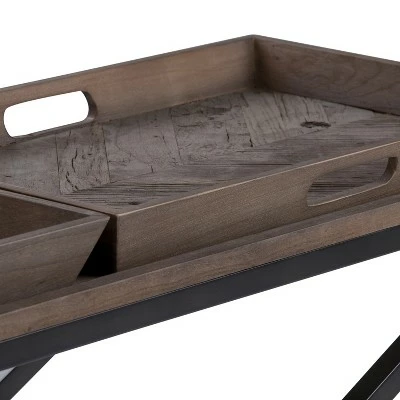 50" Poulton Solid Aged Elm Wood Console Table Distressed Natural Elm - WyndenHall 10 50" Poulton Solid Aged Elm Wood Console Table Distressed Natural Elm - WyndenHall - Image 8