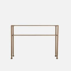 Jamel Metal/Glass Console Table Gold - Aiden Lane