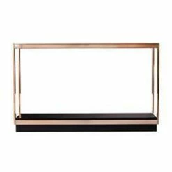 Lexing Glass Top Console Table Champagne - Aiden Lane