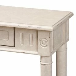 Ariella Whitewashed 1 Drawer End Table White - Baxton Studio -Console Tables Sales unnamed file 2145