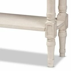 Ariella Whitewashed 1 Drawer End Table White - Baxton Studio -Console Tables Sales unnamed file 2146