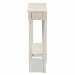 Ariella Whitewashed 1 Drawer End Table White - Baxton Studio -Console Tables Sales unnamed file 2152