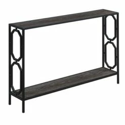 Omega Metal Frame Console Table - Breighton Home Cherry/black -Console Tables Sales unnamed file 2177
