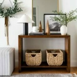 Threshold Designed W/Studio McGee Fullerton Wood Console Table with Shelf Brown - Threshold™ designed with Studio McGee -Console Tables Sales unnamed file 22