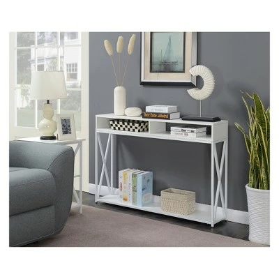 Tucson Deluxe 2 Tier Console Table White - Breighton Home 4 Tucson Deluxe 2 Tier Console Table White - Breighton Home - Image 2