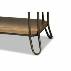 3 Drawer Kellyn Vintage Rustic Industrial Wood and Metal Console Table Brown/Black - Baxton Studio -Console Tables Sales unnamed file 2210