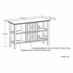 48" Normandy Solid Wood Console Sofa Table - Wyndenhall Brunette Brown -Console Tables Sales unnamed file 2222