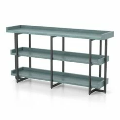 Kamal 3 Layer Shelves Console Table - HOMES: Inside + Out Antique White/black -Console Tables Sales unnamed file 2301