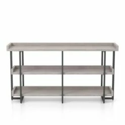 Kamal 3 Layer Shelves Console Table - HOMES: Inside + Out Antique White/black -Console Tables Sales unnamed file 2303