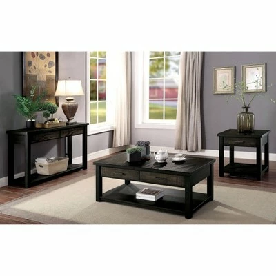 Narinta 2 Drawer Sofa Table Dark Oak - HOMES: Inside + Out 4 Narinta 2 Drawer Sofa Table Dark Oak - HOMES: Inside + Out - Image 2