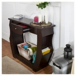 Coralli Modern Cut Out Sofa Table Walnut - HOMES: Inside + Out -Console Tables Sales unnamed file 2377