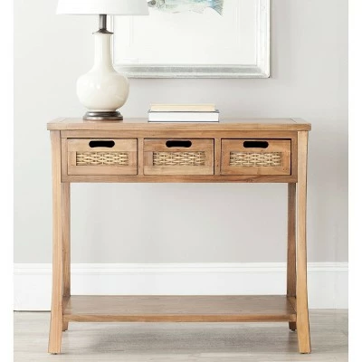 Autum 3 Drawer Console - Safavieh Brown 3 Autum 3 Drawer Console - Safavieh Brown