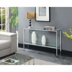 Nadia Chrome Console Table Chrome - Breighton Home