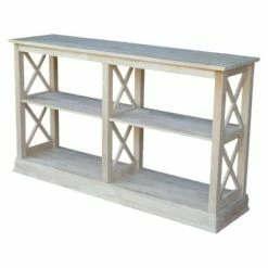 Hampton Sofa Server Table with Shelves - International Concepts Light Gray -Console Tables Sales unnamed file 2409