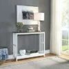 Mission Console Table with Shelf Driftwood/White - Breighton Home -Console Tables Sales unnamed file 2417