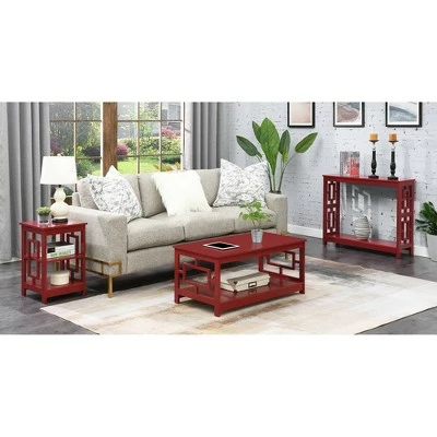 Town Square Console Table with Shelf Cranberry Red - Breighton Home 4 Town Square Console Table with Shelf Cranberry Red - Breighton Home - Image 2