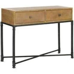 Julian 2 Drawer Console Table - Natural - Safavieh