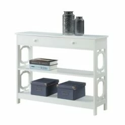 Omega 1 Drawer Console Table White - Breighton Home 12 Omega 1 Drawer Console Table White - Breighton Home -Console Tables Sales unnamed file 2604