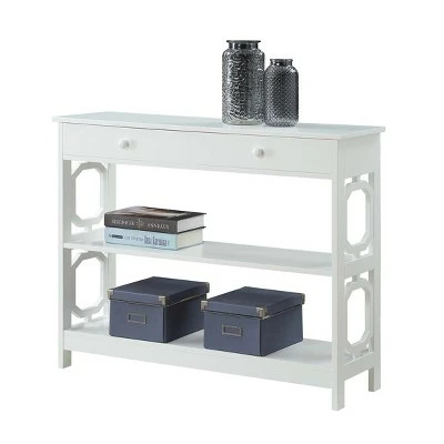Omega 1 Drawer Console Table White - Breighton Home 5 Omega 1 Drawer Console Table White - Breighton Home - Image 3