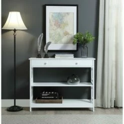 Omega 1 Drawer Console Table White - Breighton Home 14 Omega 1 Drawer Console Table White - Breighton Home -Console Tables Sales unnamed file 2606