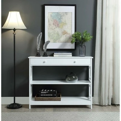 Omega 1 Drawer Console Table White - Breighton Home 7 Omega 1 Drawer Console Table White - Breighton Home - Image 5