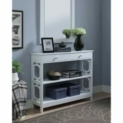 Omega 1 Drawer Console Table White - Breighton Home 16 Omega 1 Drawer Console Table White - Breighton Home -Console Tables Sales unnamed file 2608