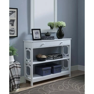 Omega 1 Drawer Console Table White - Breighton Home 9 Omega 1 Drawer Console Table White - Breighton Home - Image 7