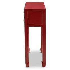 Pomme Accent 6 Drawer Console Table Red - Baxton Studio -Console Tables Sales unnamed file 2633