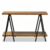 Britton Rustic Industrial Wood and Metal Console Table-Walnut/Black-Baxton Studio -Console Tables Sales unnamed file 2638