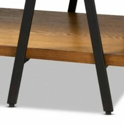 Britton Rustic Industrial Wood and Metal Console Table-Walnut/Black-Baxton Studio -Console Tables Sales unnamed file 2640