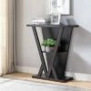 Nebra 3 Shelf Console Table Espresso - HOMES: Inside + Out -Console Tables Sales unnamed file 2643