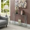Oxford Chrome Console Table Clear Glass/Chrome Frame - Breighton Home -Console Tables Sales unnamed file 2665