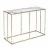Nicholas Contemporary Glass Top Console Table Champagne - Aiden Lane
