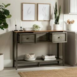 Clearwater Rustic Farmhouse 3 Drawer Buffet Console - Saracina Home Rustic Oak/antique White 10 Clearwater Rustic Farmhouse 3 Drawer Buffet Console - Saracina Home Rustic Oak/antique White -Console Tables Sales unnamed file 271