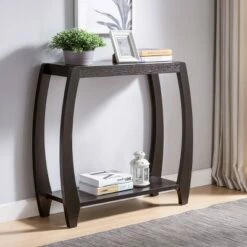 Tecto 2 Shelf Console Table Espresso - HOMES: Inside + Out