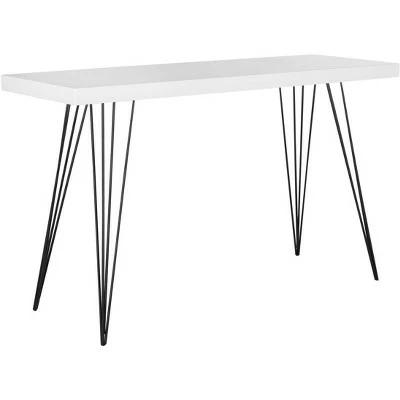 Wolcott Retro Mid Century Lacquer Console - White/Black - Safavieh 4 Wolcott Retro Mid Century Lacquer Console - White/Black - Safavieh - Image 2