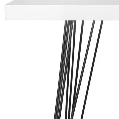 Wolcott Retro Mid Century Lacquer Console - White/Black - Safavieh 5 Wolcott Retro Mid Century Lacquer Console - White/Black - Safavieh - Image 3