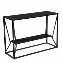 Finsfil Long Glass-Top Console Table Black - Aiden Lane -Console Tables Sales unnamed file 2764