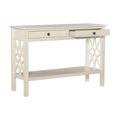 Whitley Antique Console Table White - Linon 4 Whitley Antique Console Table White - Linon - Image 2