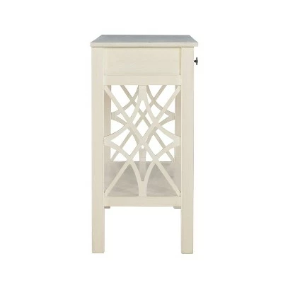 Whitley Antique Console Table White - Linon 5 Whitley Antique Console Table White - Linon - Image 3