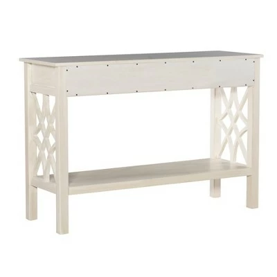 Whitley Antique Console Table White - Linon 7 Whitley Antique Console Table White - Linon - Image 5