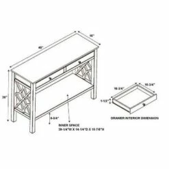 Whitley Antique Console Table White - Linon 25 Whitley Antique Console Table White - Linon -Console Tables Sales unnamed file 2842